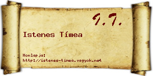 Istenes Tímea névjegykártya